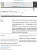 Cover page: Challenges with sex-specific subgroup analyses in oncology clinical trials for drug approvals between 2015–2020