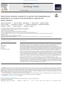 Cover page: Altered brain structural connectivity in patients with longstanding gut inflammation is correlated with psychological symptoms and disease duration