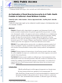 Cover page: An Exploration of Rural Housing Insecurity as a Public Health Problem in California’s Rural Northern Counties