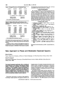 Cover page: New approach to phase and modulation resolved spectra