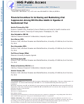 Cover page: Financial incentives for achieving and maintaining viral suppression among HIV-positive adults in Uganda: a randomised controlled trial