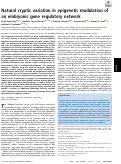 Cover page: Natural cryptic variation in epigenetic modulation of an embryonic gene regulatory network.