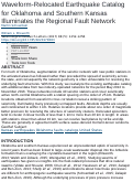 Cover page: Waveform‐Relocated Earthquake Catalog for Oklahoma and Southern Kansas Illuminates the Regional Fault Network