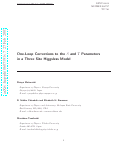 Cover page: One-Loop Corrections to the S and T Parameters in a Three Site Higgsless Model