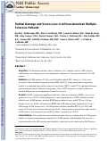 Cover page: Retinal damage and vision loss in African American multiple sclerosis patients