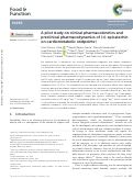 Cover page: A pilot study on clinical pharmacokinetics and preclinical pharmacodynamics of (+)-epicatechin on cardiometabolic endpoints