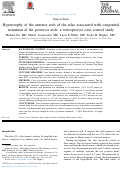 Cover page: Hypertrophy of the anterior arch of the atlas associated with congenital nonunion of the posterior arch: a retrospective case-control study