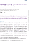 Cover page: IMPUTOR: Phylogenetically Aware Software for Imputation of Errors in Next-Generation Sequencing