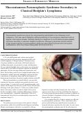 Cover page: Mucocutaneous Paraneoplastic Syndrome Secondary to Classical Hodgkin’s Lymphoma