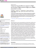 Cover page: Deep learning workflow to support in-flight processing of digital aerial imagery for wildlife population surveys.