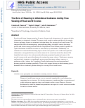 Cover page: The role of meaning in attentional guidance during free viewing of real-world scenes