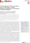 Cover page: Perinatal Bisphenol A Exposure Induces Chronic Inflammation in Rabbit Offspring via Modulation of Gut Bacteria and Their Metabolites