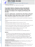 Cover page: Prescription patterns of opioids and non‐steroidal anti‐inflammatory drugs in the first year after living kidney donation: An analysis of U.S. Registry and Pharmacy fill records