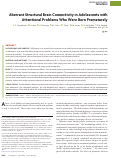 Cover page: Aberrant Structural Brain Connectivity in Adolescents with Attentional Problems Who Were Born Prematurely