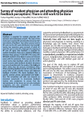 Cover page: Survey of resident physician and attending physician feedback perceptions: There is still work to be done