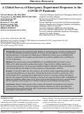 Cover page: A Global Survey of Emergency Department Responses to the COVID-19 Pandemic