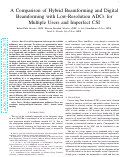 Cover page: A Comparison of Hybrid Beamforming and Digital Beamforming With Low-Resolution ADCs for Multiple Users and Imperfect CSI