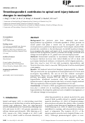 Cover page: TSP4 protein in spinal cord injury‐induced changes in nociception