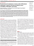 Cover page: Biomechanical simulations reveal a trade-off between adaptation to glacial climate and dietary niche versatility in European cave bears