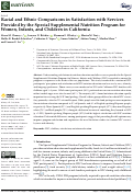 Cover page: Racial and Ethnic Comparisons in Satisfaction with Services Provided by the Special Supplemental Nutrition Program for Women, Infants, and Children in California.