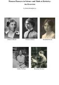 Cover page of Women Pioneers in Science and Math: An Overview