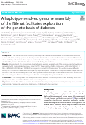 Cover page: A haplotype-resolved genome assembly of the Nile rat facilitates exploration of the genetic basis of diabetes.