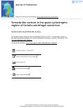 Cover page: Tornado-like vortices in the quasi-cyclostrophic regime of Coriolis-centrifugal convection