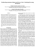 Cover page: Problem Representation in Experts and Novices: Part 2. Underlying Processing Mechanisms