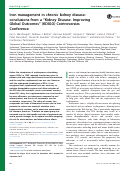 Cover page: Iron management in chronic kidney disease: conclusions from a “Kidney Disease: Improving Global Outcomes” (KDIGO) Controversies Conference