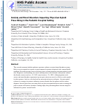 Cover page: Anxiety and Mood Disorders Impacting Physician Opioid Prescribing in the Pediatric Hospital Setting.