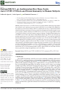 Cover page: Biobran/MGN-3, an Arabinoxylan Rice Bran, Exerts Anti-COVID-19 Effects and Boosts Immunity in Human Subjects