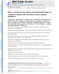 Cover page: Effects of cerebrovascular disease and amyloid beta burden on cognition in subjects with subcortical vascular cognitive impairment