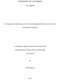 Cover page: Investigating the solution process for constructing high-performance electronic and thermoelectric materials