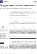 Cover page: The Role of MARCKS in Metastasis and Treatment Resistance of Solid Tumors