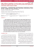 Cover page: High-efficacy targeting of colon-cancer liver metastasis with Salmonella typhimurium A1-R via intra-portal-vein injection in orthotopic nude-mouse models