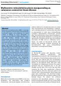 Cover page: Multicentric reticulohistiocytosis masquerading as cutaneous connective tissue disease