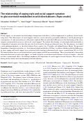 Cover page: The relationship of coping style and social support variation to glucocorticoid metabolites in wild olive baboons (Papio anubis).