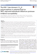 Cover page: The HIV-1 late domain-2 S40A polymorphism in antiretroviral (or ART)-exposed individuals influences protease inhibitor susceptibility