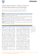 Cover page: Aseptic Barriers Allow a Clean Contact for Contaminated Stethoscope Diaphragms