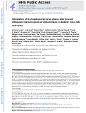 Cover page: Stimulation of the hepatoportal nerve plexus with focused ultrasound restores glucose homoeostasis in diabetic mice, rats and swine