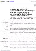 Cover page: Structural and Functional Characterization of a Novel Scorpion Toxin that Inhibits NaV1.8 via Interactions With the DI Voltage Sensor and DII Pore Module