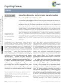 Cover page: Induction time of a polymorphic transformation