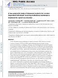 Cover page: A two-week pilot study of intranasal oxytocin for cocaine-dependent individuals receiving methadone maintenance treatment for opioid use disorder