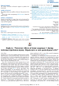 Cover page: Reply to: “Protective effects of heme oxygenase 1 during ischemia-reperfusion injury: Hepatocytes or non parenchymal cells?”