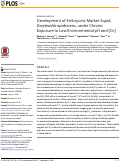 Cover page: Development of Embryonic Market Squid, Doryteuthis opalescens, under Chronic Exposure to Low Environmental pH and [O2]