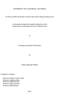 Cover page: Six New and Recent Works for Solo Cello in Recording and Discussion