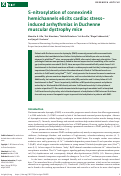 Cover page: S-nitrosylation of Connexin43 hemichannels elicits cardiac stress induced arrhythmias in Duchenne Muscular Dystrophy mice