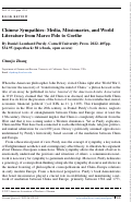 Cover page: Chinese Sympathies: Media, Missionaries, and World Literature from Marco Polo to Goethe By Daniel Leonhard Purdy, Cornell University Press. 2022. 405pp. $34.95 (paperback) $0 (ebook, open access)