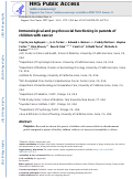 Cover page: Immunological and psychosocial functioning in parents of children with cancer