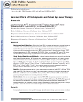 Cover page: Vascular effects of photodynamic and pulsed dye laser therapy protocols